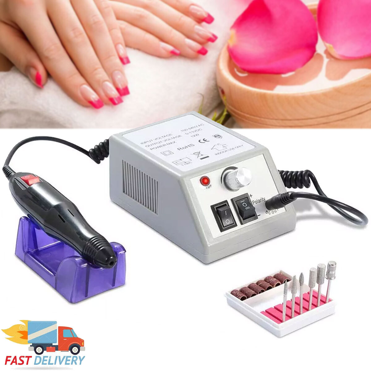 PROFESSIONAL ELECTRIC NAIL FILE DRILL Manicure Tool Pedicure Machine Set kit
