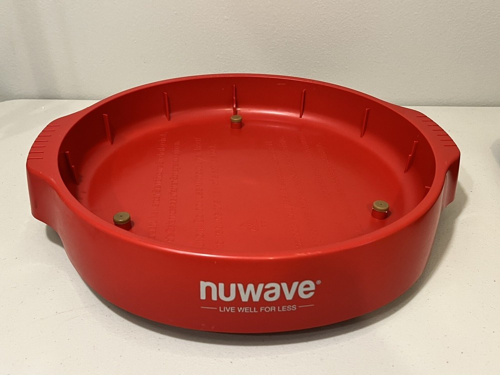 NuWave Infrared Oven Pro Plus 20634 Replacement Part Base Bottom Red + Drip Pan