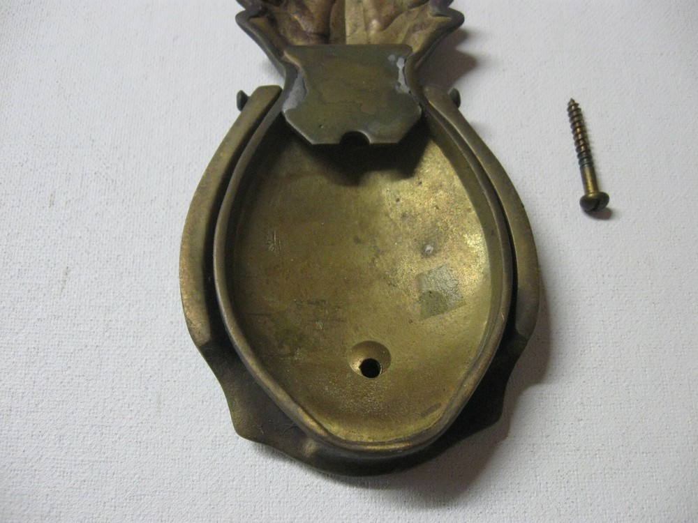 BRASS PINEAPPLE DOOR KNOCKER "WELCOME" HANDLE