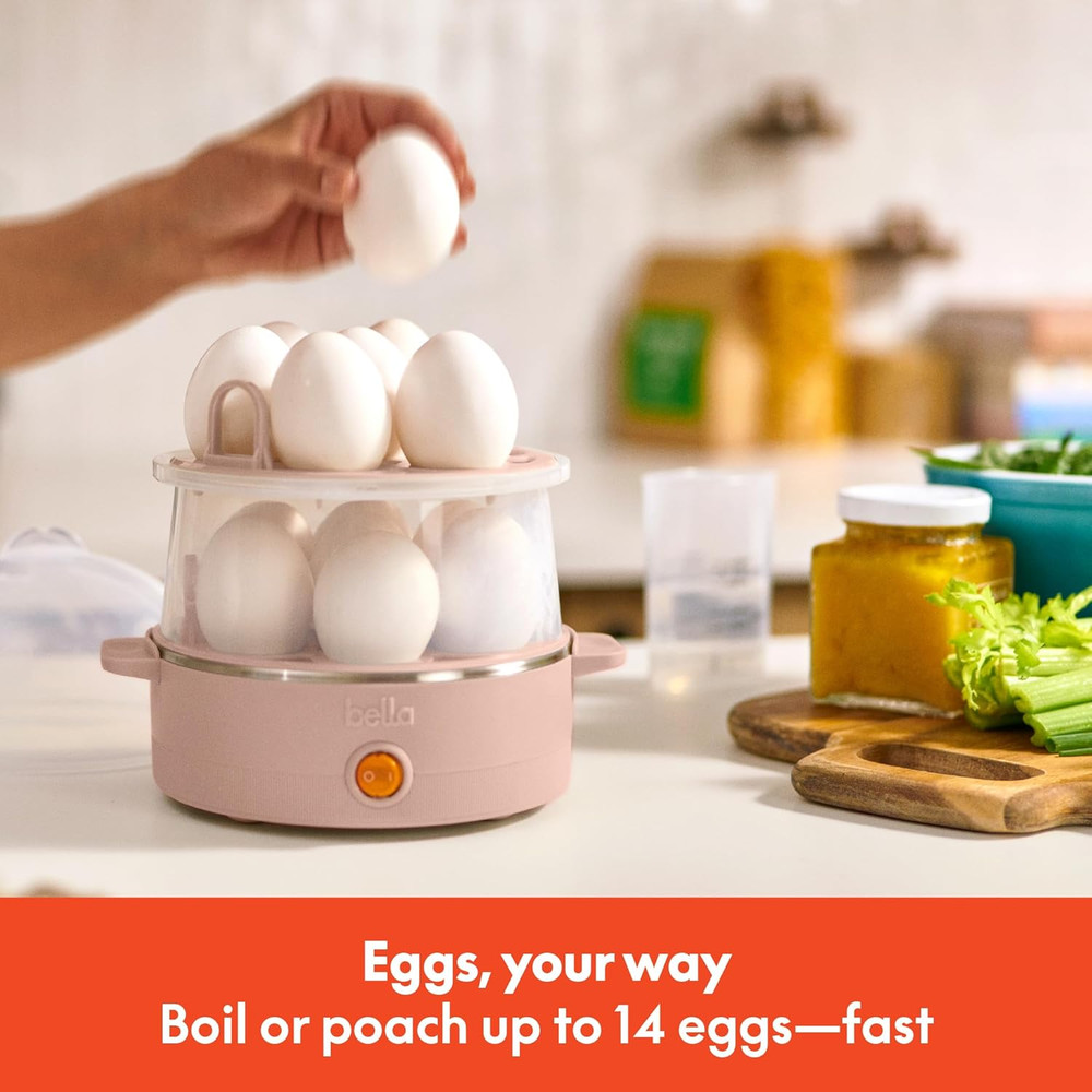 Electric Egg Cooker, 14 Eggs Capacity Tray, Double Stack, for Poached, Scrambled