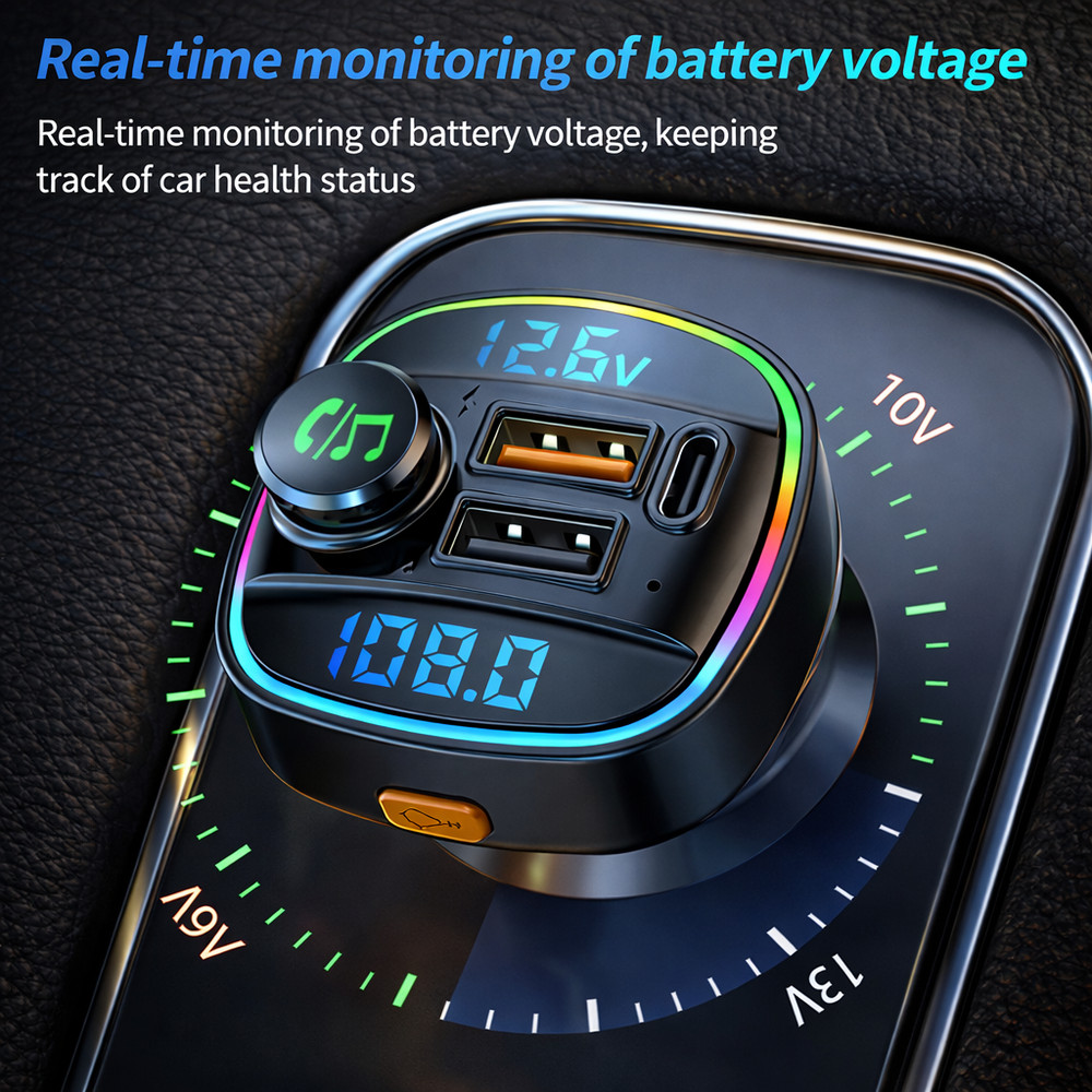 Bluetooth FM Transmitter Car Adapter Hands Free Radio USB Charger AUX Audio