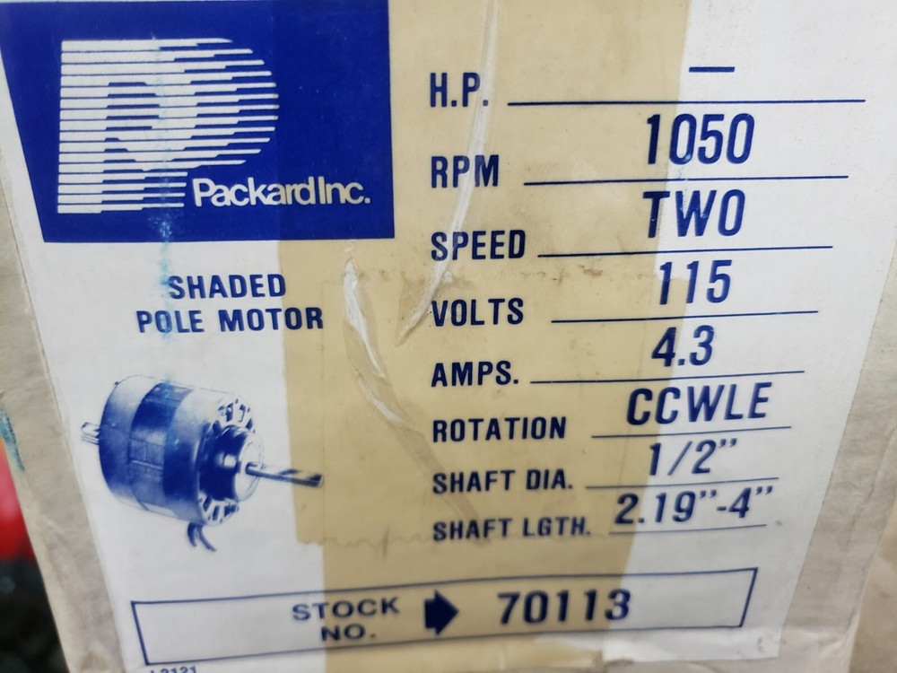 UNUSED - Packard 70113 Motor