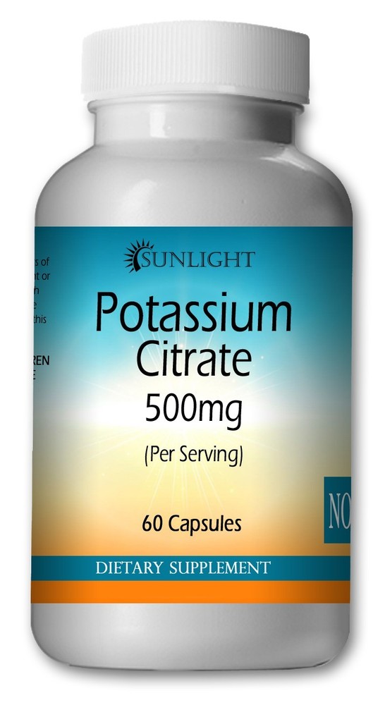 Potassium Citrate Capsules - 500mg Serving | Extra Strength