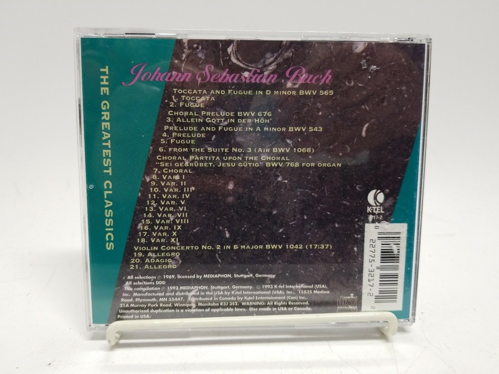 The Greatest Classics Bach CD