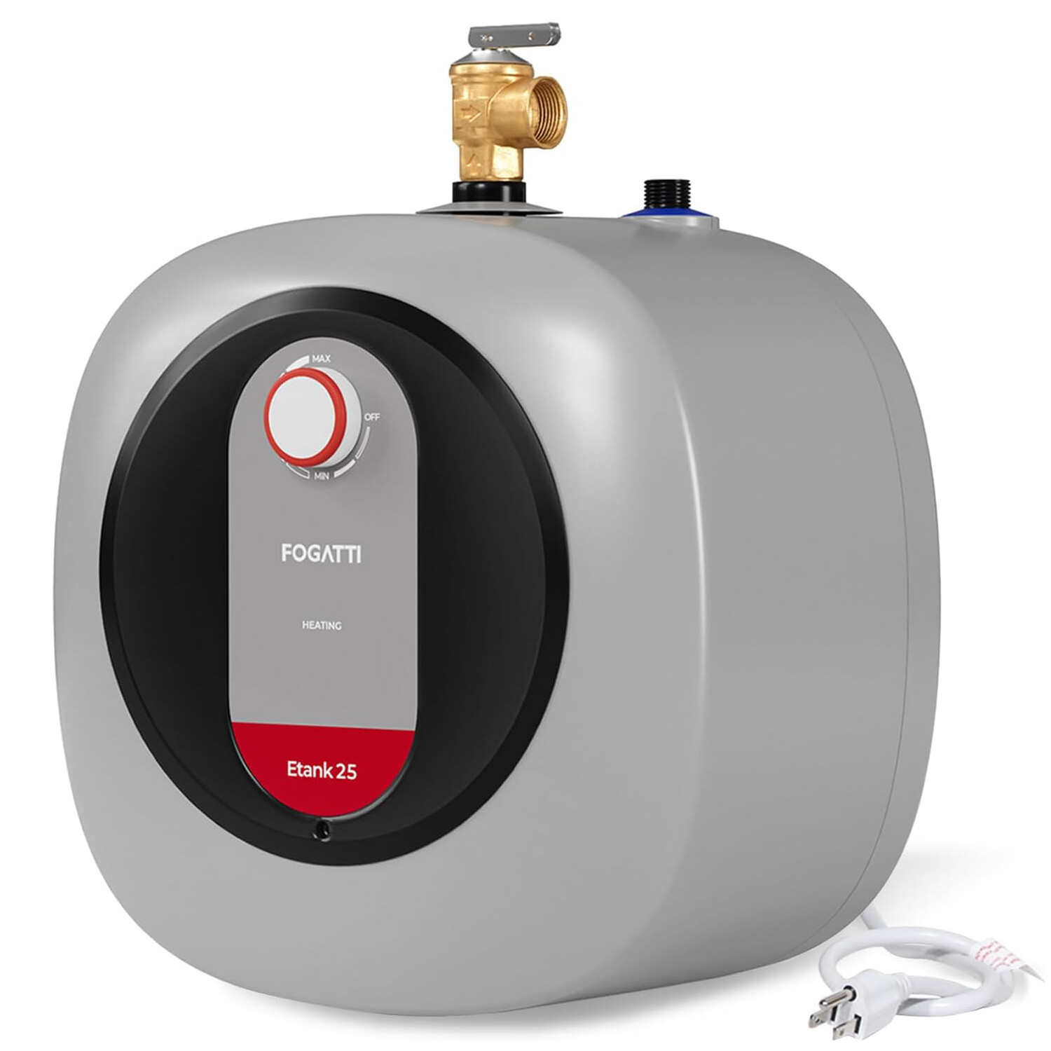 FOGATTI 2.5 Gallon Electric Mini Tank Hot Water Heater Shower Compact Storage