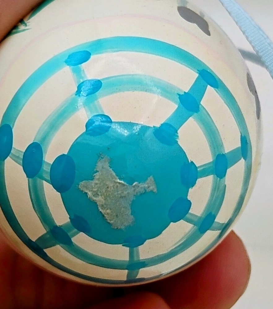 Hen Eggs Hand Painted Easter Shells Chicken, Lamb, Rabbit Ornaments