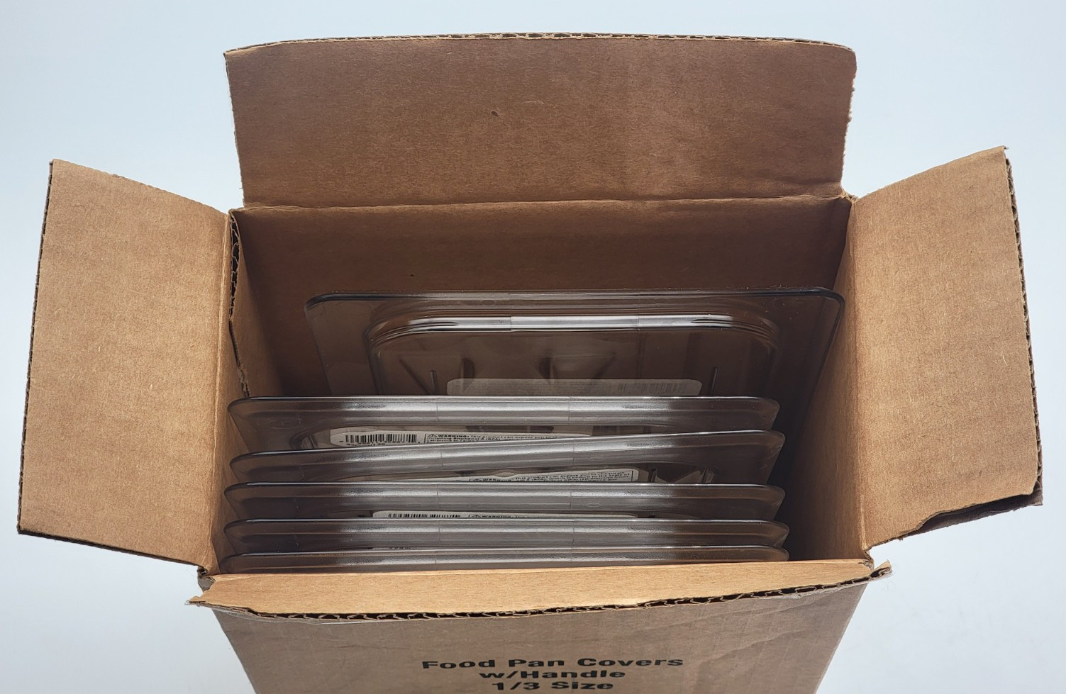 (6 Pack) Cambro CA30CWCH135 Food Pan Lid 1/3 Third Size Clear with Handle