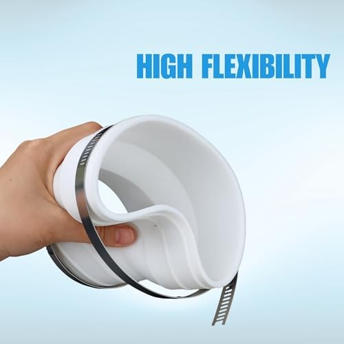 Round to Round Dryer Duct Adapter Recessed Hose Connector with Stainless Steel