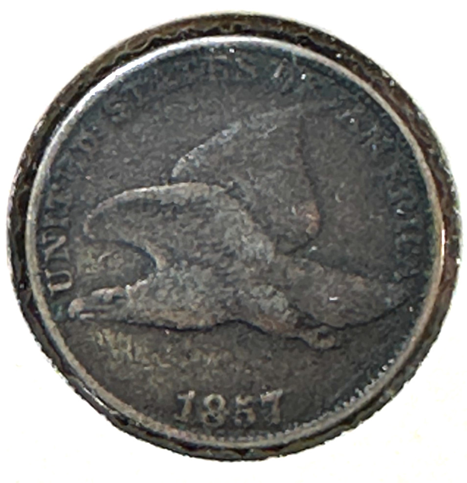 1857 Flying Eagle Cent Original VF Details CHRC