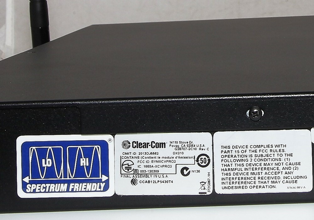 ClearCom HME DX210 BS210 Digital Intercom Base St Spectrum Friendly, IC1 IC2 ISO