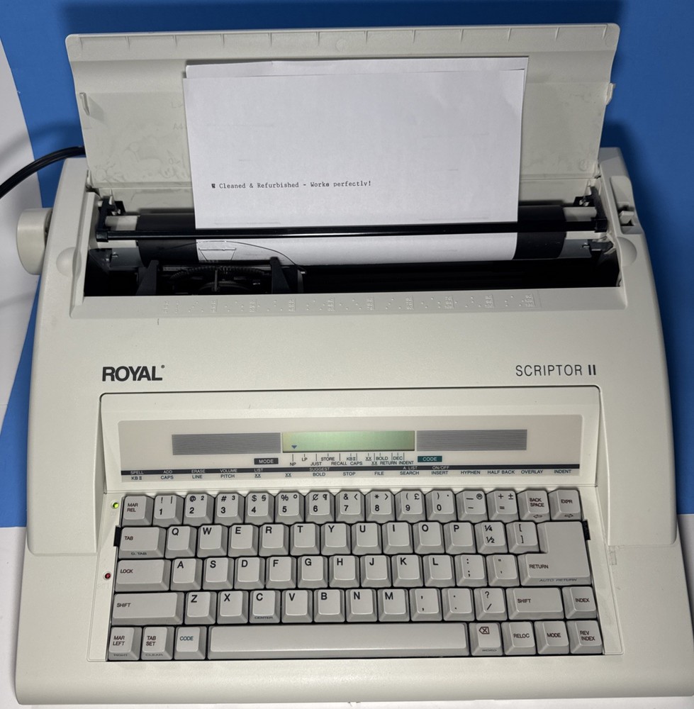 Royal Scriptor II Electronic Typewriter (REFURBISHED BY PRO) EXCELLENT CONDITION