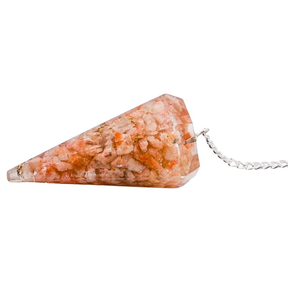 Sunstone Orgone Crystal Pendulums