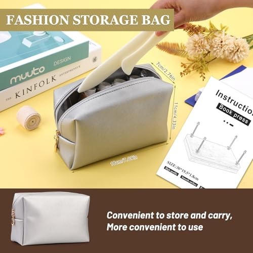 45 Pcs Book Binding Kit with Press, Bone Folder, Webbing Strap & Storage Bag