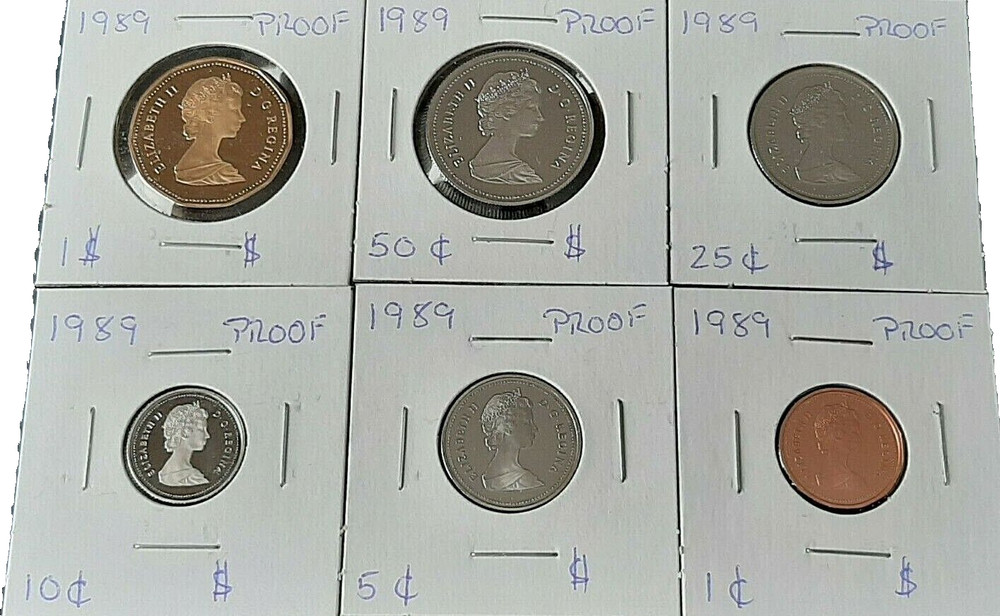 1989 Loonie Dollar Canada Proof Set