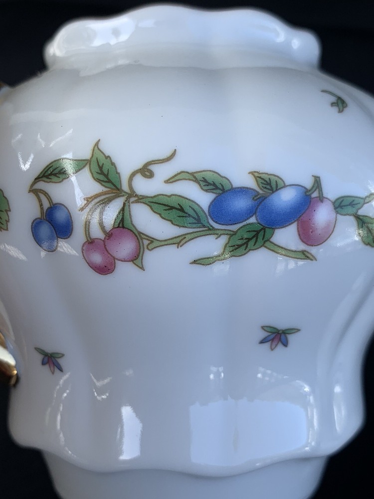 Porcelain Stacking Teapot & Cup - Fruit Pattern ~ Free Shipping