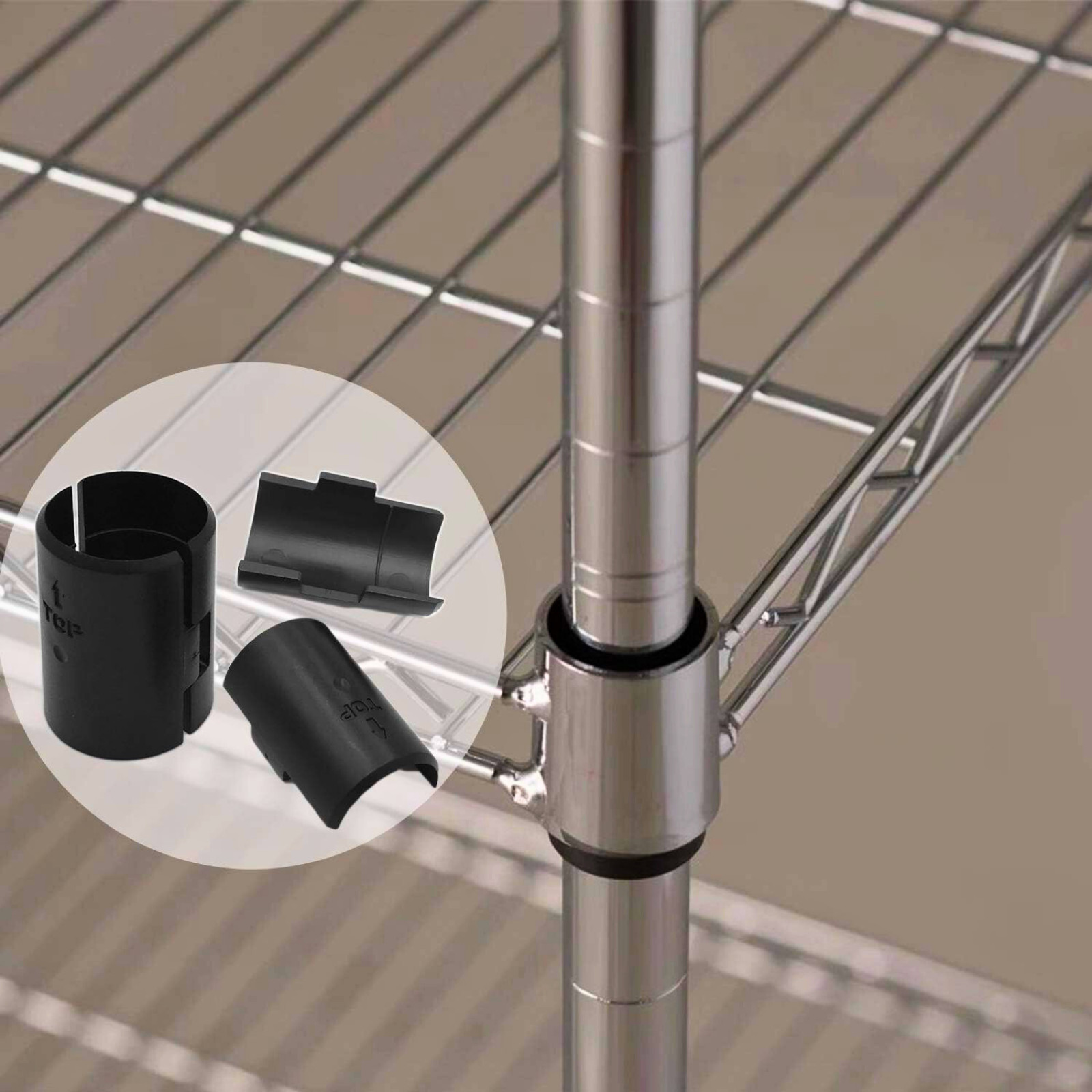 Wire Shelf Clips,50-Packs Wire Shelving Shelf Lock Clips for 1" Post Shelvings