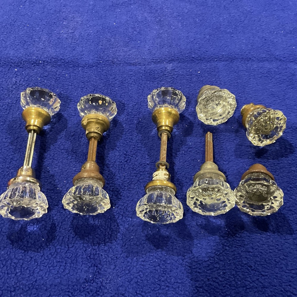 Vintage Lot  Glass Door Knobs 12pt