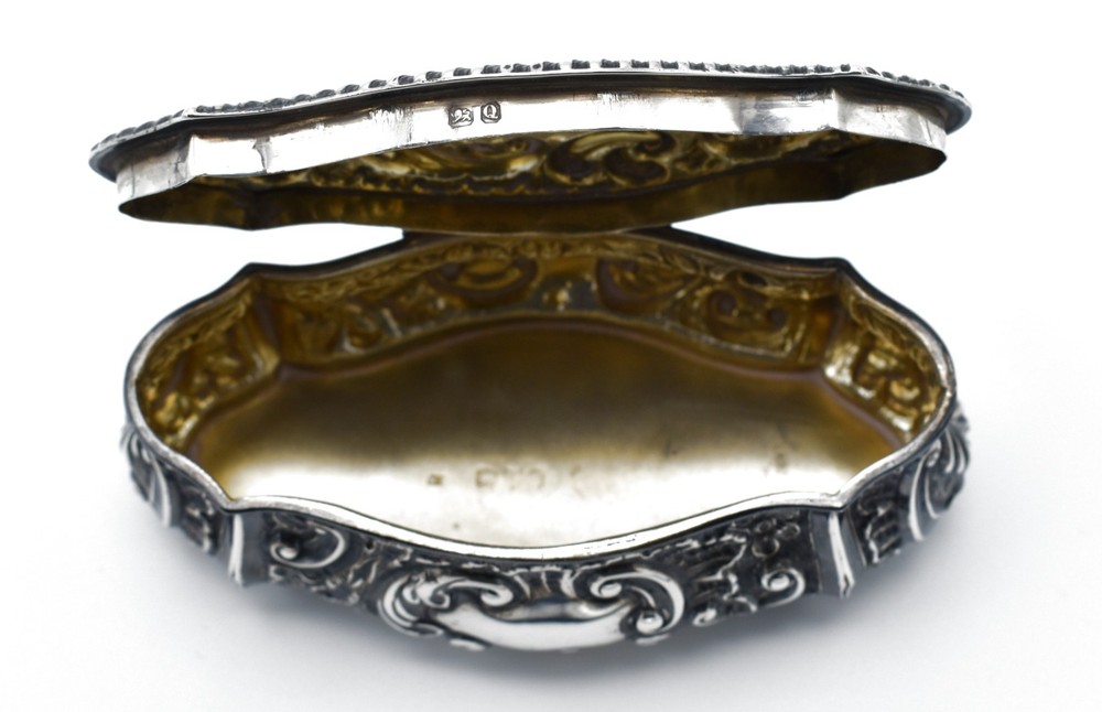 Antique Victorian Solid Silver Trinket Box 1899 William Neale
