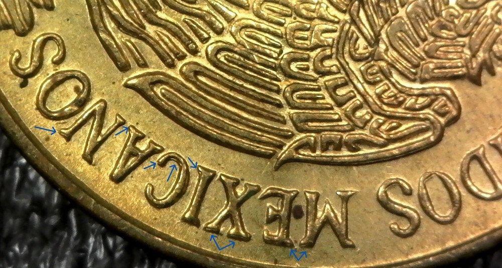 1971 Mexico 5 Centavos w/ Double Die DDR Error (E5432)