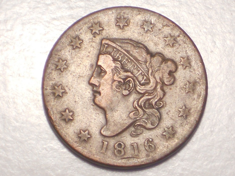 1816 Large Cent (VF & Attractive)