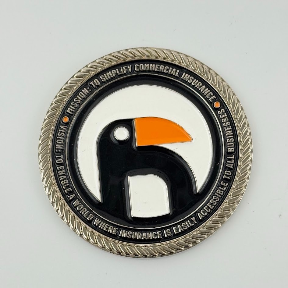 Bold Penguin insurance technology company Challenge Coin Souvenir Advertising