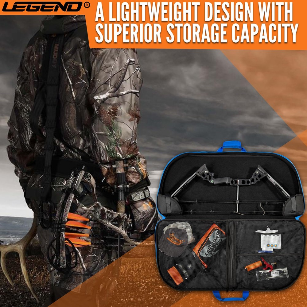 Legend Alpha Compound Bow Case - Fits MTM Ultra Compact Arrow Cases - Archery...