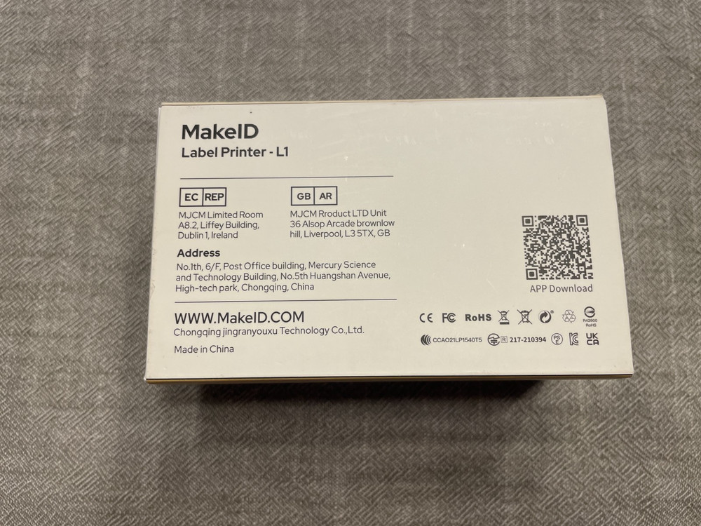 Makeid L1 Label Maker Machine Android & ios Devices Cream New