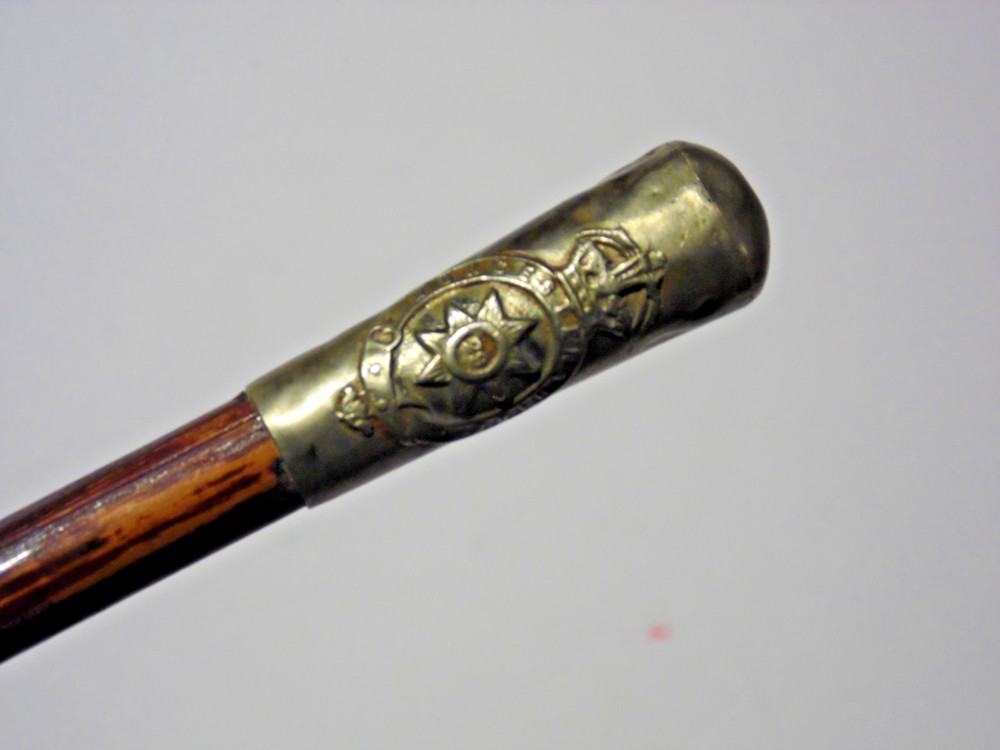 Worcestershire Regiment 29th swagger stick King's crown 70cm long.Military.
