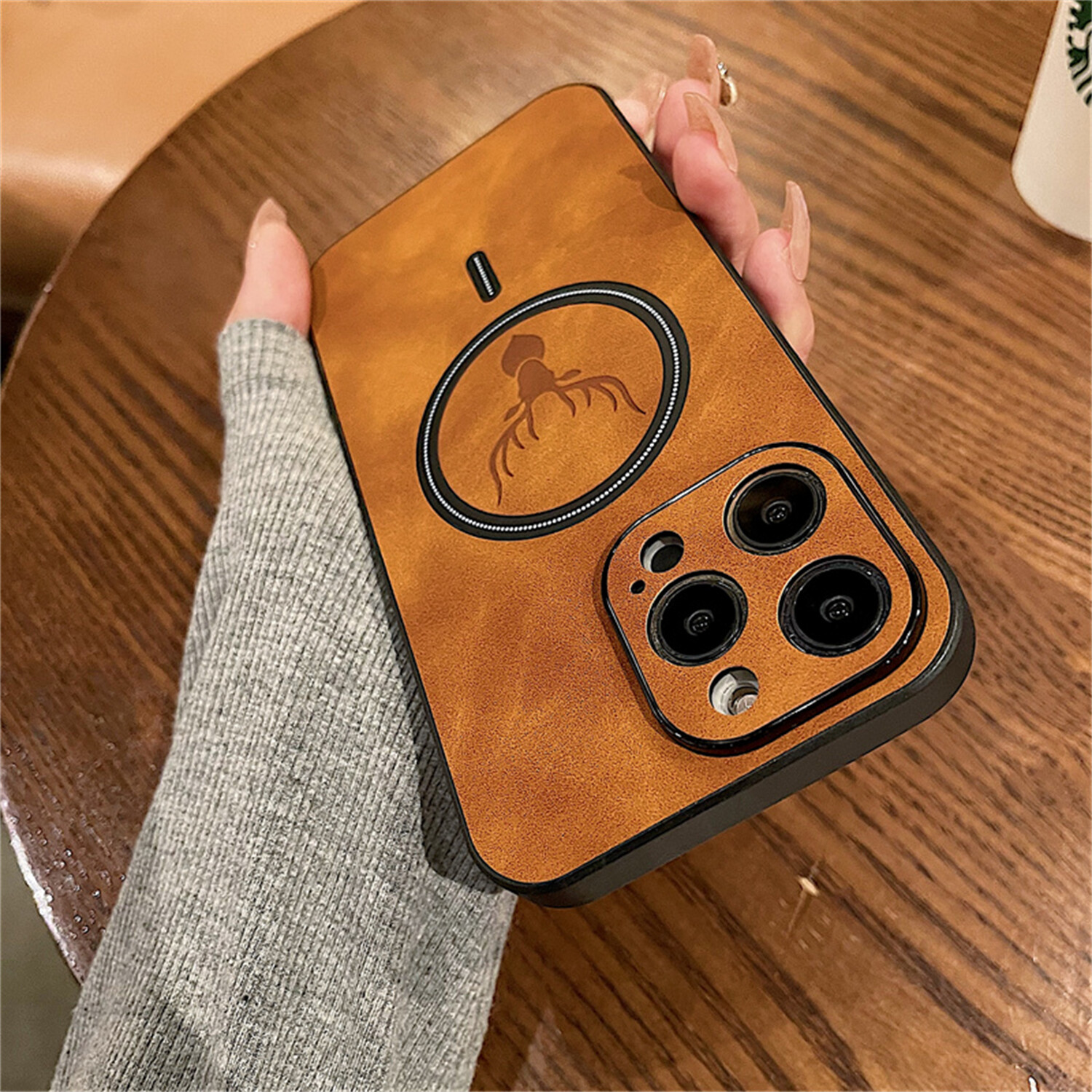 Deer Leather Shockproof MagSafe Case For iPhone 15 14 Plus 13 Pro Max 12 11