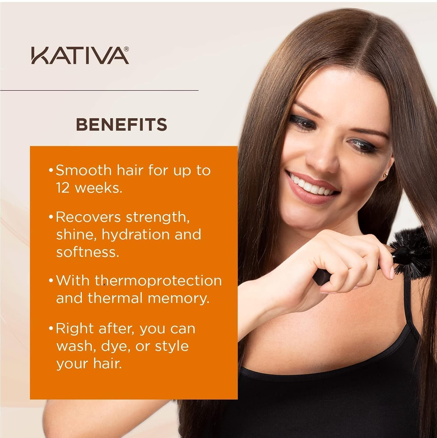 Kativa Brazilian Straightening Kit 12 Weeks of Home Use Professional Keratin