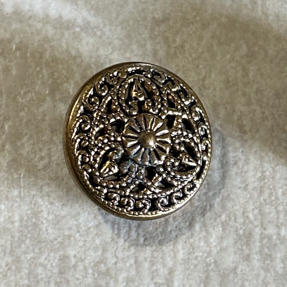 10 Antique Metal Buttons 3 Patterns