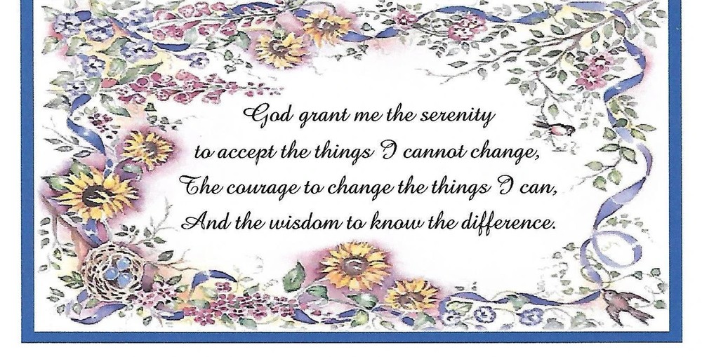 CHECKBOOK COVER SERENITY PRAYER DESIGN