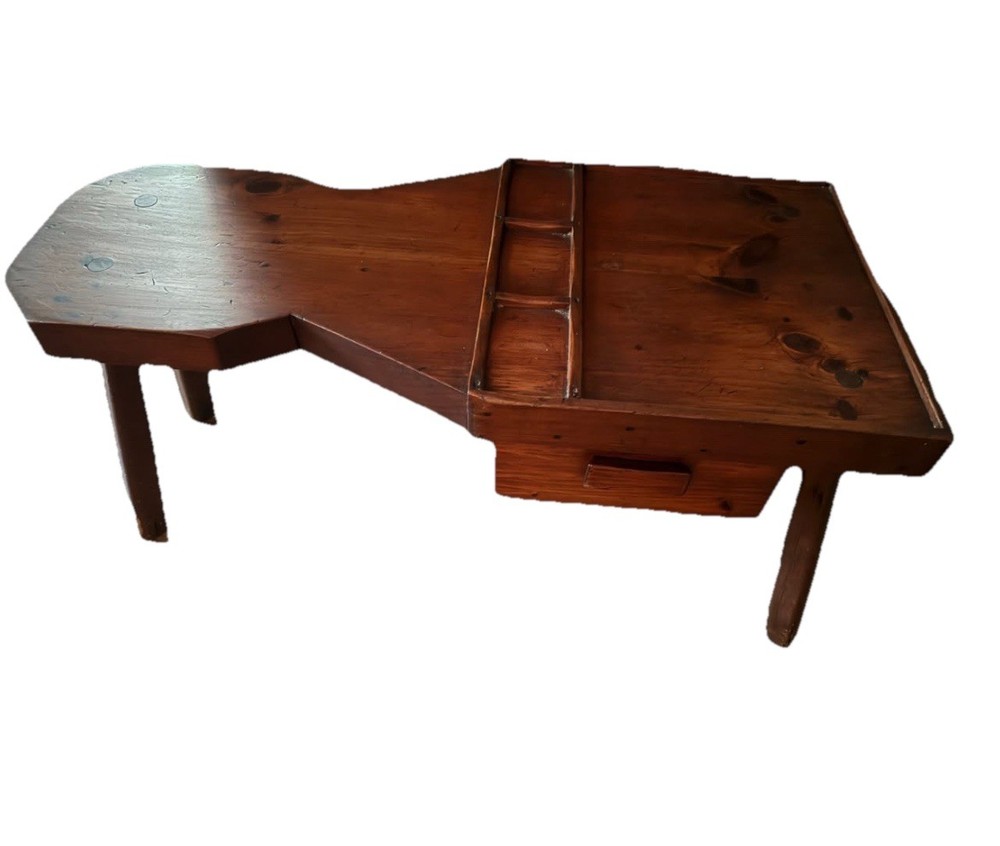 Antique Handcrafted Cobblers Bench Solid Maple Primitive Farmhouse ￼Rustic Piece