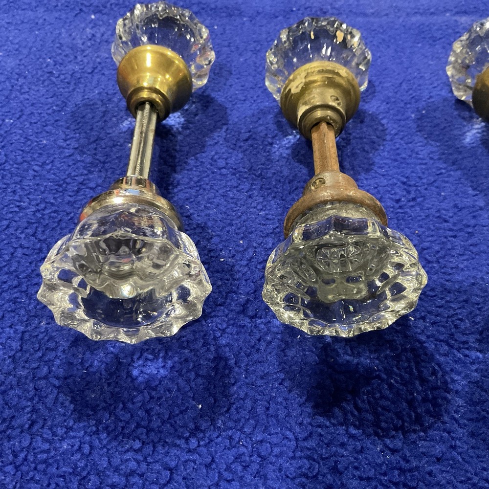 Vintage Lot Glass Door Knobs 12pt