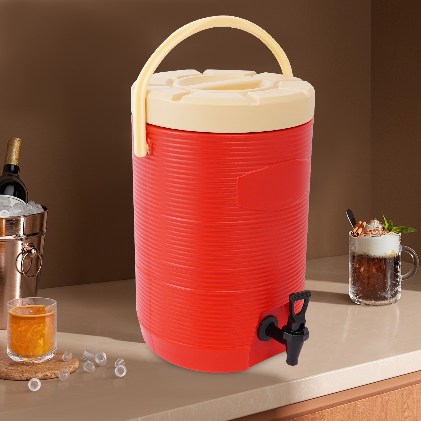 Stainless Steel Insulated Beverage Dispenser, Insulated Beverage Container 15.4L