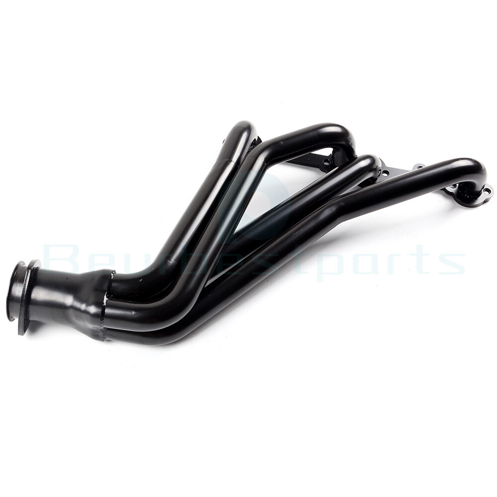 For GMT C/K 5.0L 5.7L SBC 84-91 Long Tube Exhaust Header Manifold Black Painted