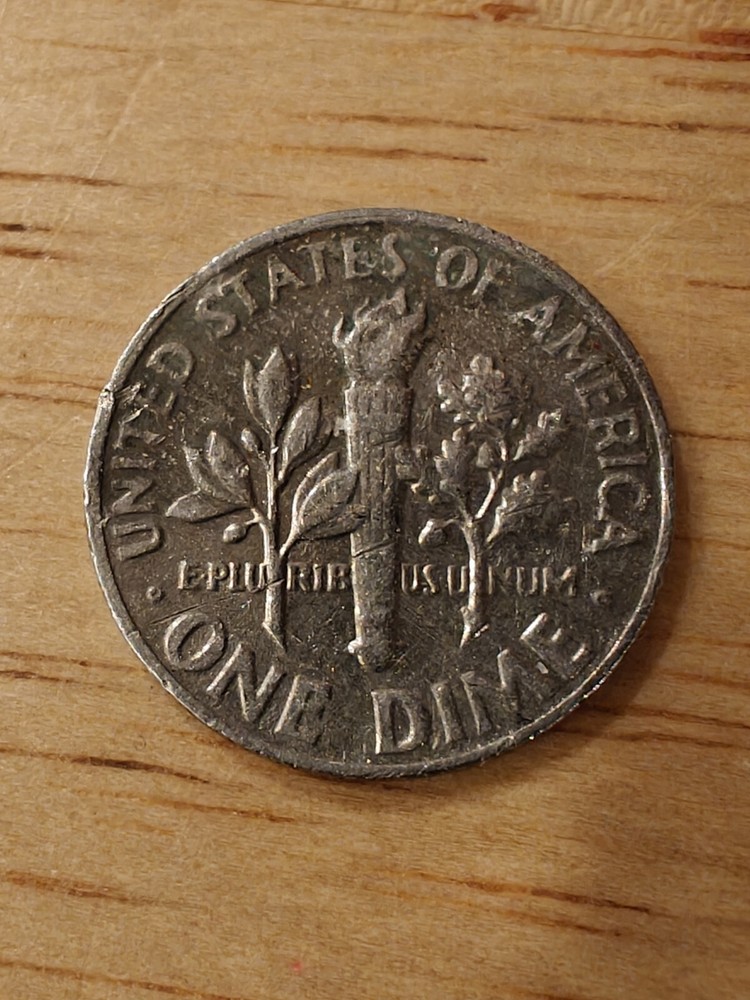 1966 Roosevelt Dime • No Mint Mark. Error On WE