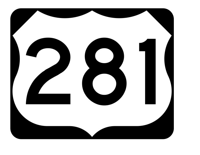 US Route 281 Sticker Decal
