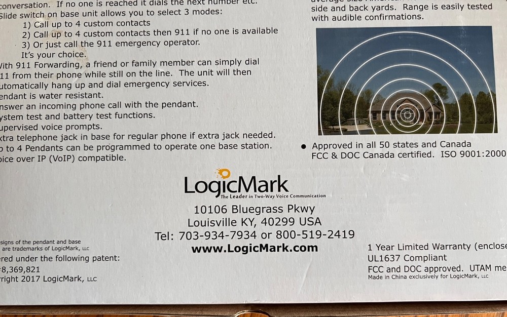 LogicMark 35911 Freedom Alert Emergency System