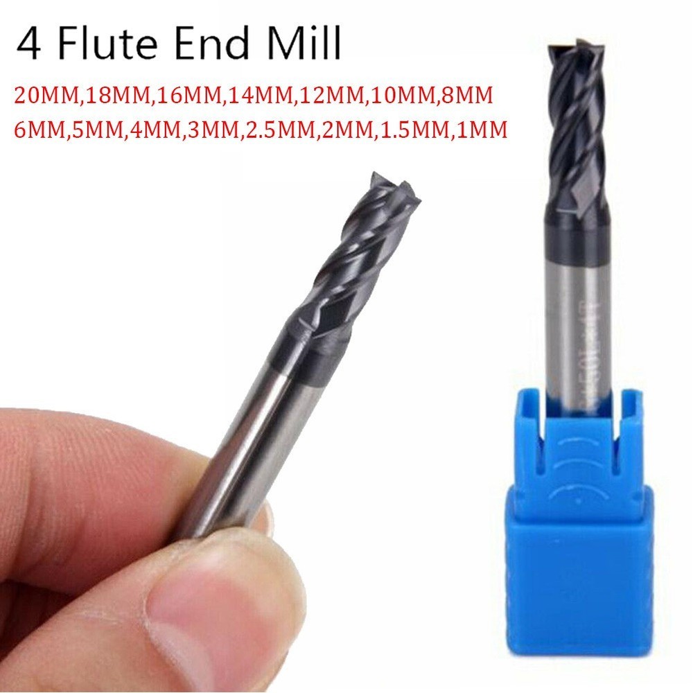Solid carbide milling cutter four flutes designed for various machining needs