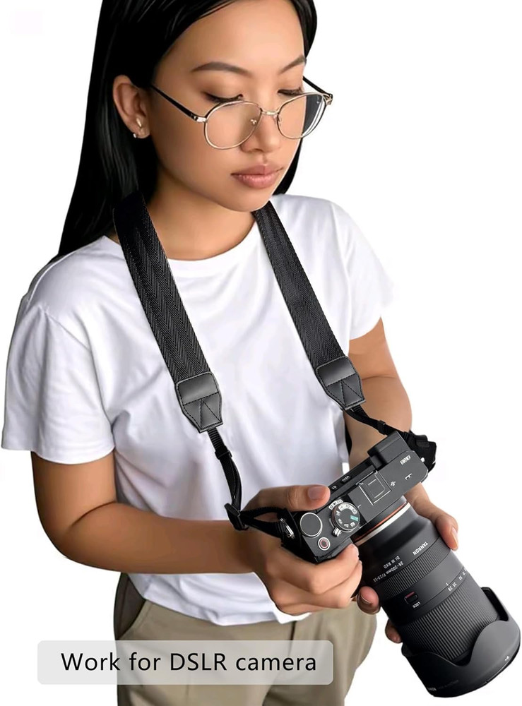 Camera Neck Straps for DSLR Camera or Binoculars Strap Black