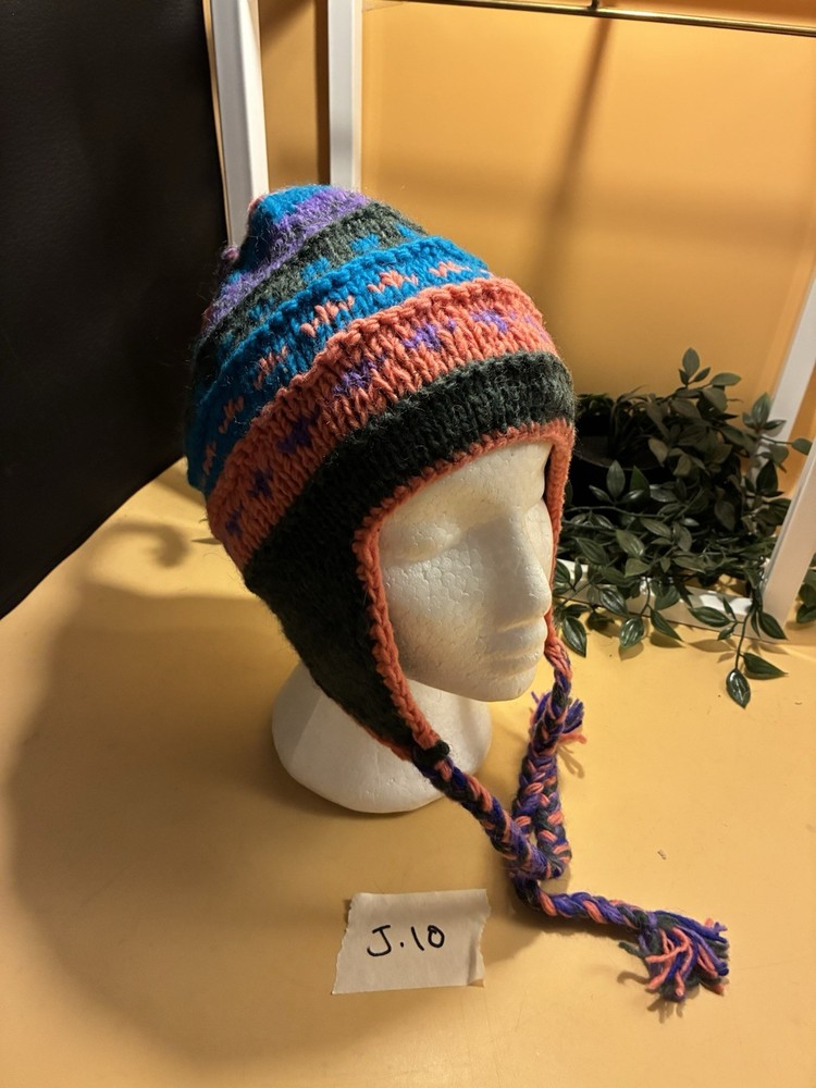 Peruvian Style: Funky Colours mix soft wooly hat