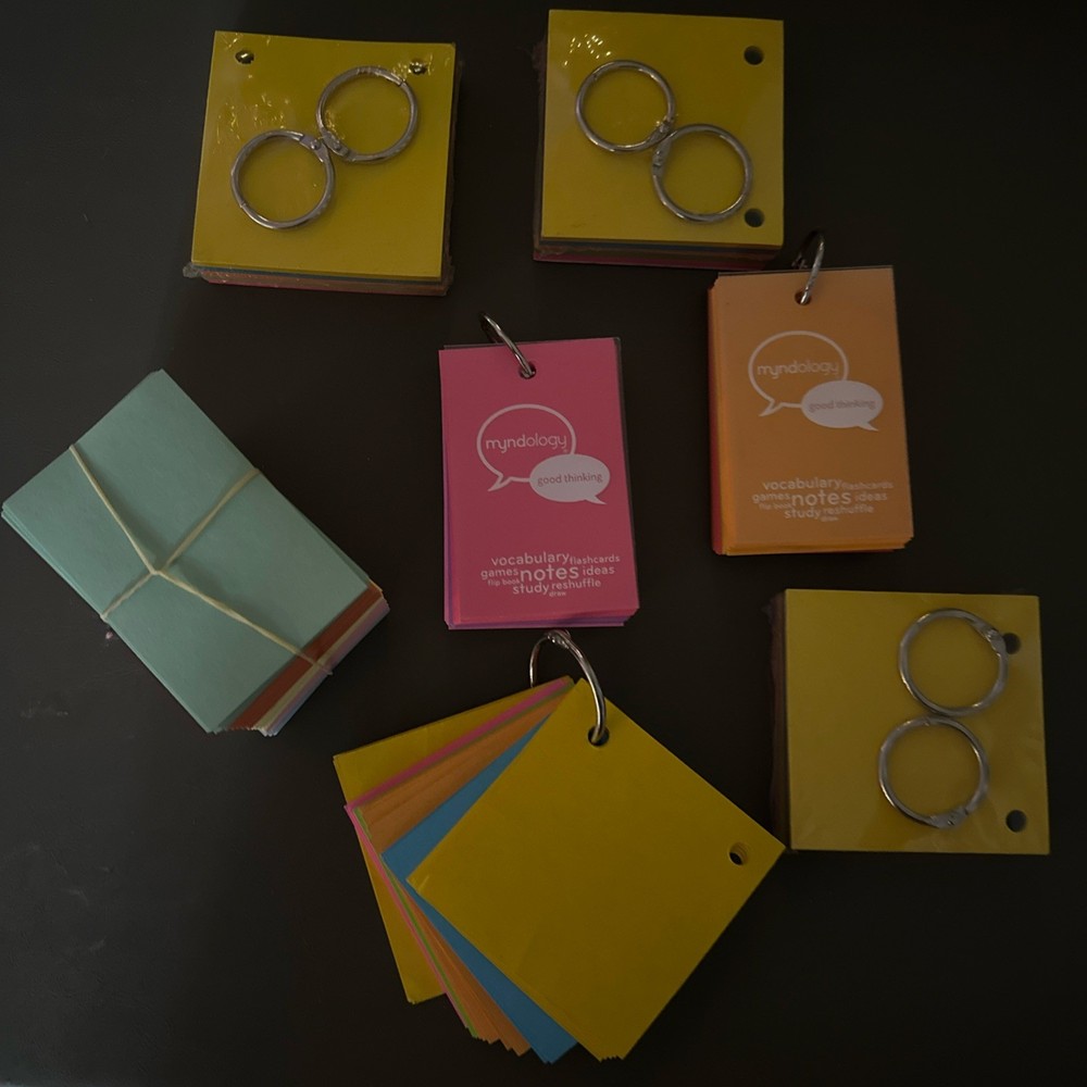 Bright Colors Ring Notes Great Flash Cards