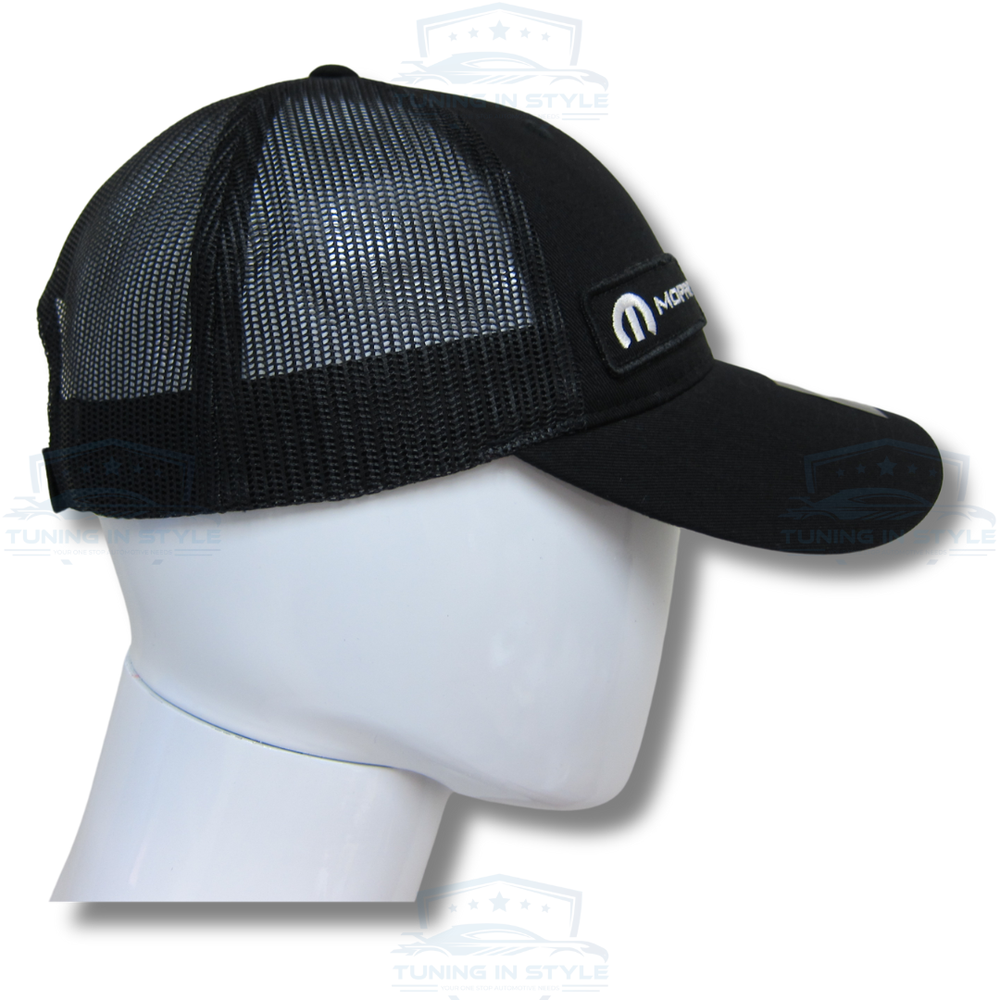 Mopar Embroidered Patch Logo Cap Mesh Trucker Hat Black Official Licensed
