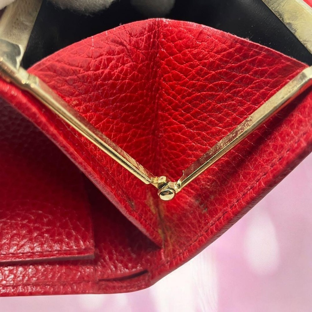 CELINE Coin Purse Two-Fold Wallet Red