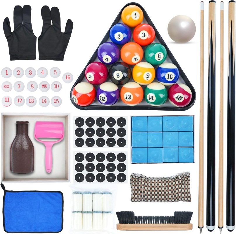 Pool Balls Set Pool Table Accessories Kit Complete Billiard Game Kit