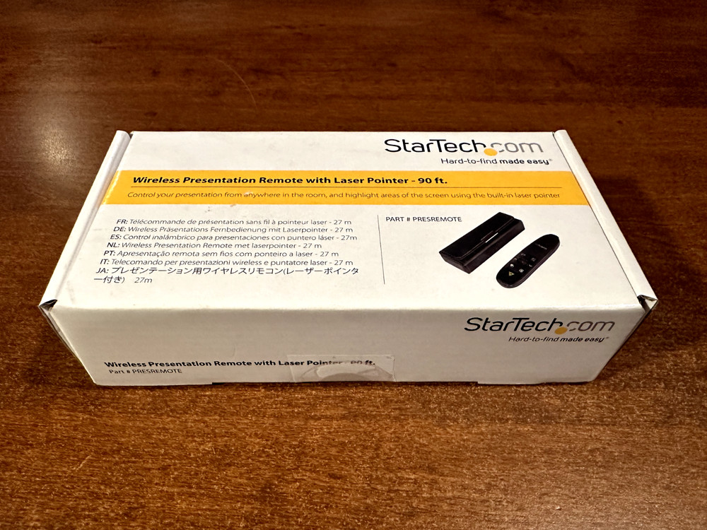 Wireless Presentation Remote with Red Laser Pointer - 90 ft. - PowerPoint Pre...