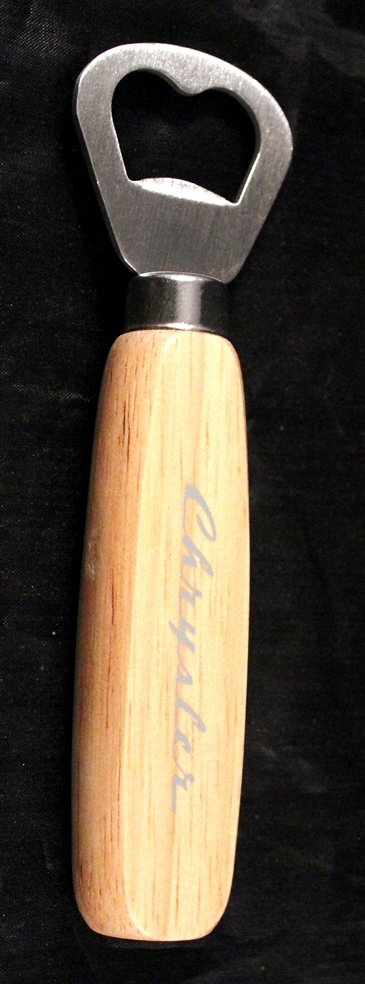 New 5" Wood Handle Chrysler Bottle Opener