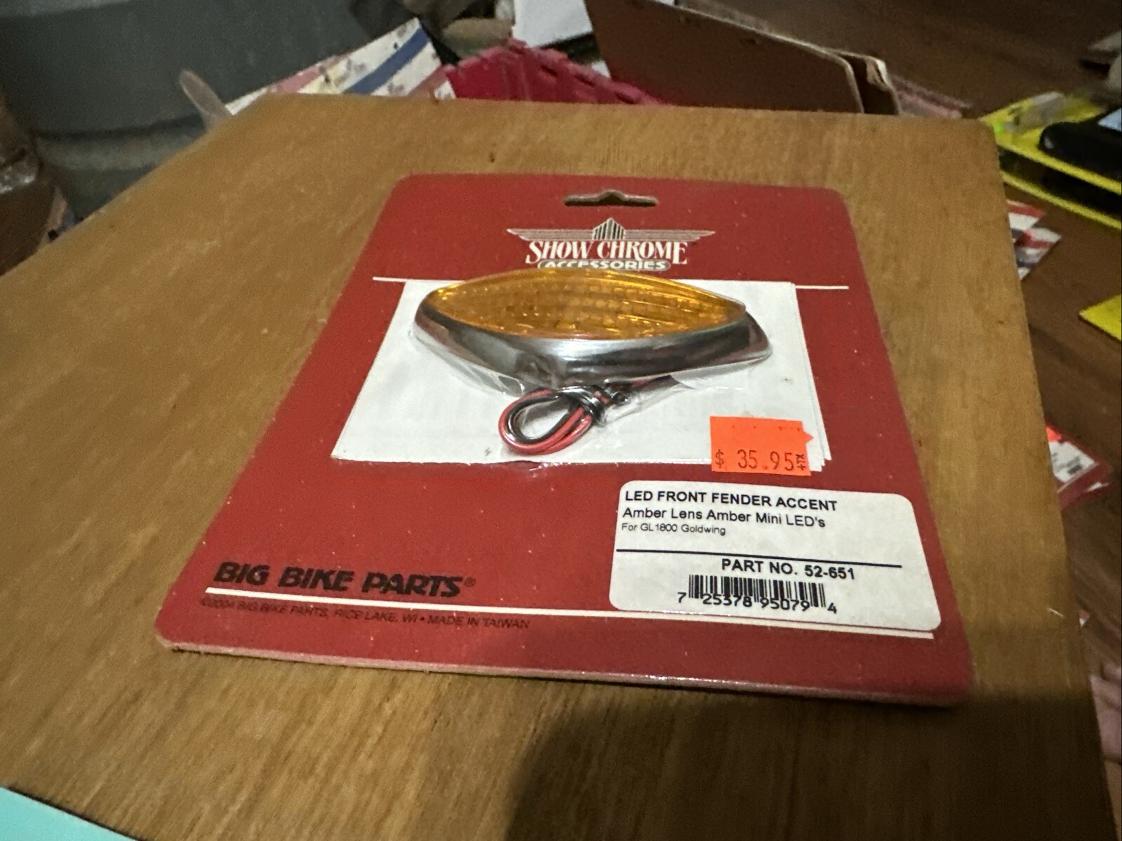 Honda GL1800 LED Amber Front Fender Accent light Show Chrome Goldwing 52-651