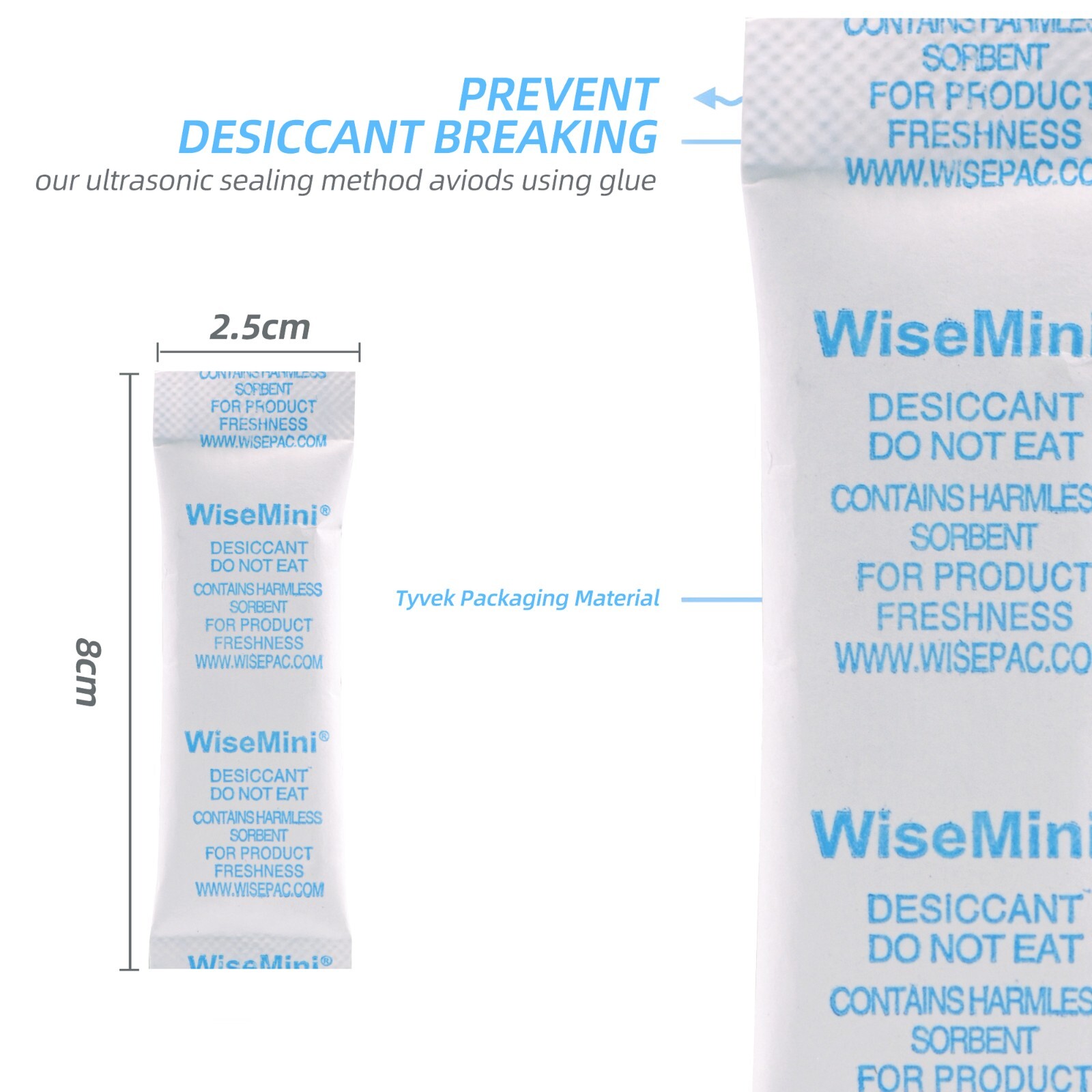 5g 60Pcs Silica Gel Packets, Tyvek Food Grade Dessicant Packs